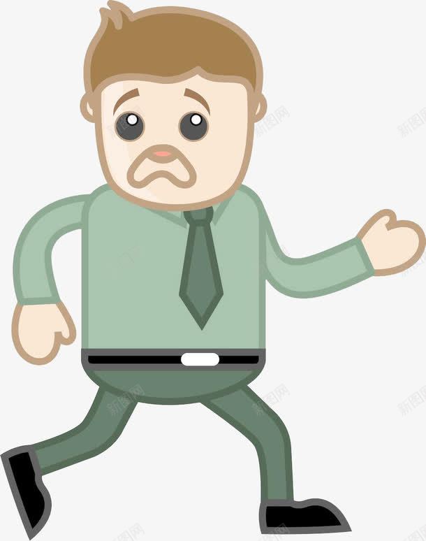 惊恐到跑起来的人png免抠素材_88icon https://88icon.com 卡通 害怕的气氛 惊吓表情 装饰 跑的人