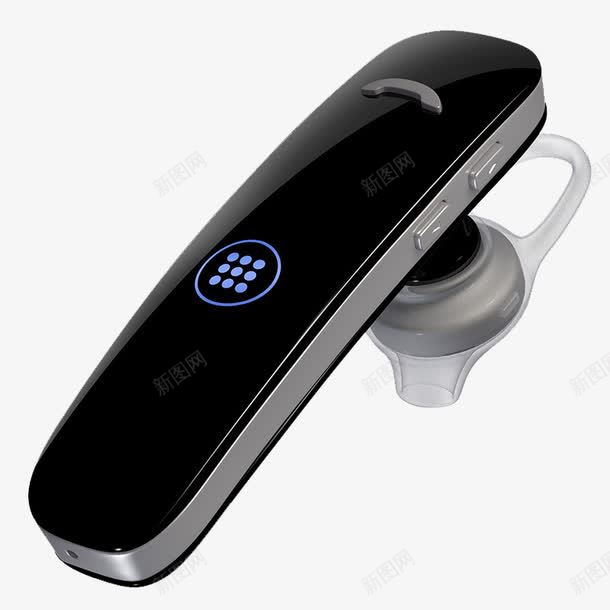 黑色蓝牙耳机png免抠素材_88icon https://88icon.com 数码 无线耳机 蓝牙 蓝牙耳机 运动耳机 运动耳机跑步挂耳式 黑