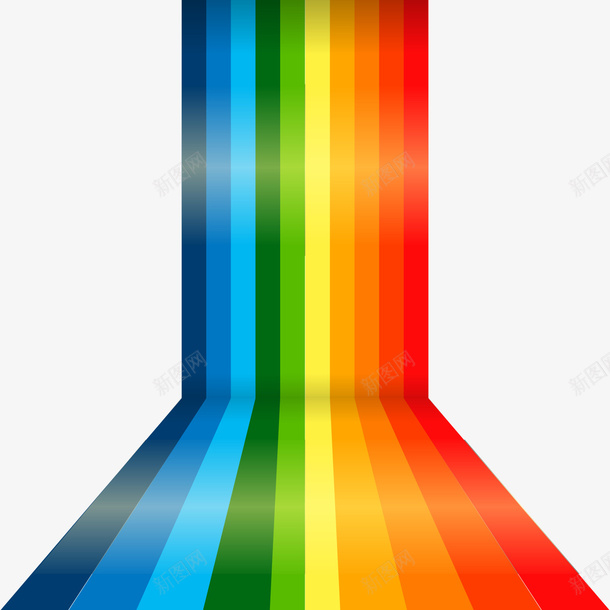 七色彩虹矢量图ai免抠素材_88icon https://88icon.com 彩色 彩虹线 彩虹阶梯 漂亮 矢量图 背景 装饰