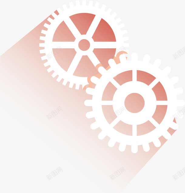 红色渐变齿轮链条png免抠素材_88icon https://88icon.com 机械 渐变 金属 铰接 链条 齿轮 齿轮链条