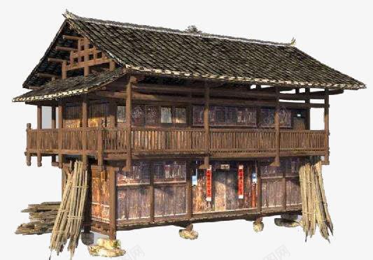 苗族建筑灰色苗族建筑物png免抠素材_88icon https://88icon.com 吊脚楼 建筑 建设 模型 民族风格 灰色 特色 苗族 苗族建筑