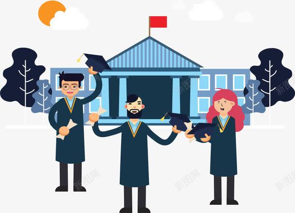 大学毕业合影留念png免抠素材_88icon https://88icon.com 合影 合影留念 大学毕业 毕业典礼 毕业照 矢量png