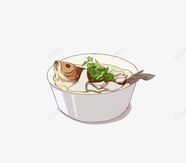 鲫鱼豆腐汤png免抠素材_88icon https://88icon.com 美食 豆腐汤 香气四溢 鱼汤
