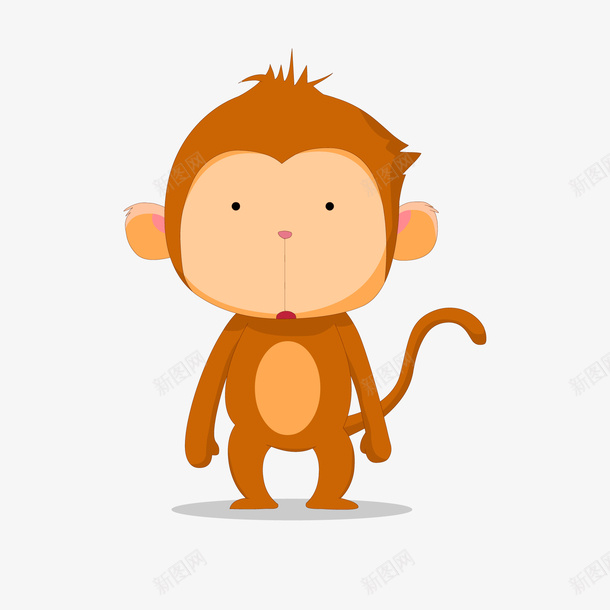 卡通动物猴子矢量图ai免抠素材_88icon https://88icon.com 动物园 动物设计 卡通 可爱 森林 猴子 矢量图