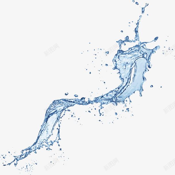 手绘蓝色水流png免抠素材_88icon https://88icon.com 圆点 小清新 手绘 水流 水珠 浪花 简约 蓝色