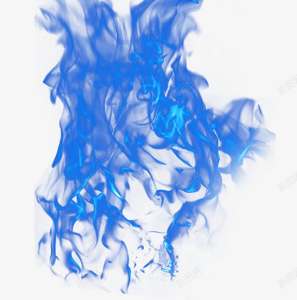 蓝色冰焰png免抠素材_88icon https://88icon.com 冰 冰焰 火焰 火焰喷射 烟雾 蓝色