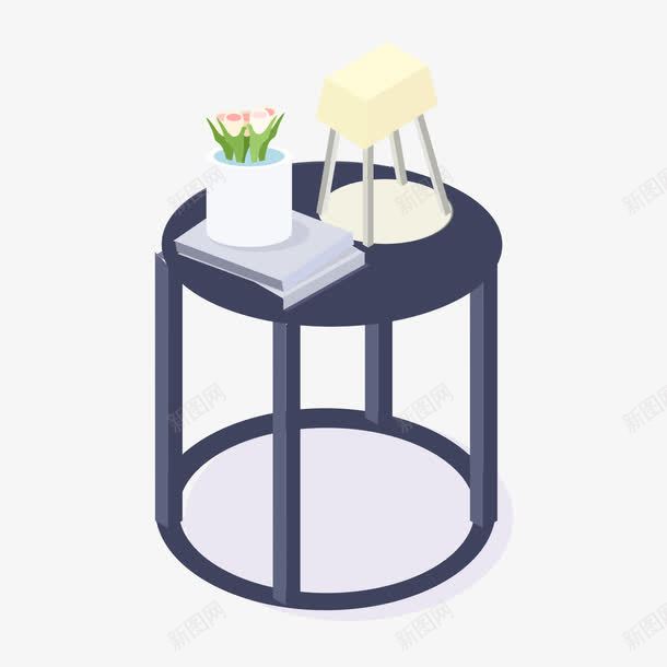 黑色立体床头柜元素png免抠素材_88icon https://88icon.com 创意 家居 展示 床头 扁平化 架子 立体 设计 黑色