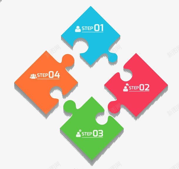目录拼图四色png免抠素材_88icon https://88icon.com 分析图ps 商务图表设计 引导页设计模板 排版元素 数据信息分析图表 数据分析 标签 标签设计 饼状图