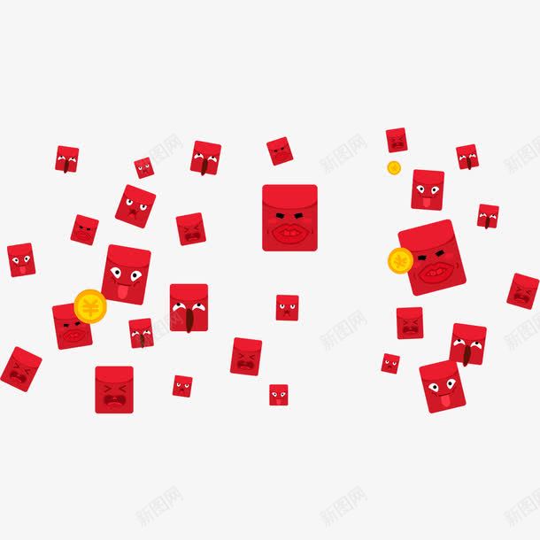 金币红包大嘴png免抠素材_88icon https://88icon.com 卡通手绘 抢红包 水彩画 红包雨 装饰图案 财富