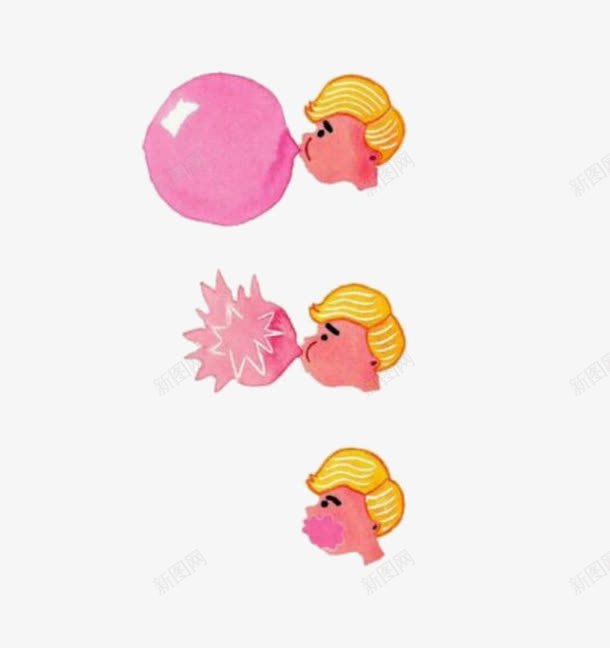气球吹破了png免抠素材_88icon https://88icon.com 卡通手绘 男孩子 粉红色气球 装饰图案