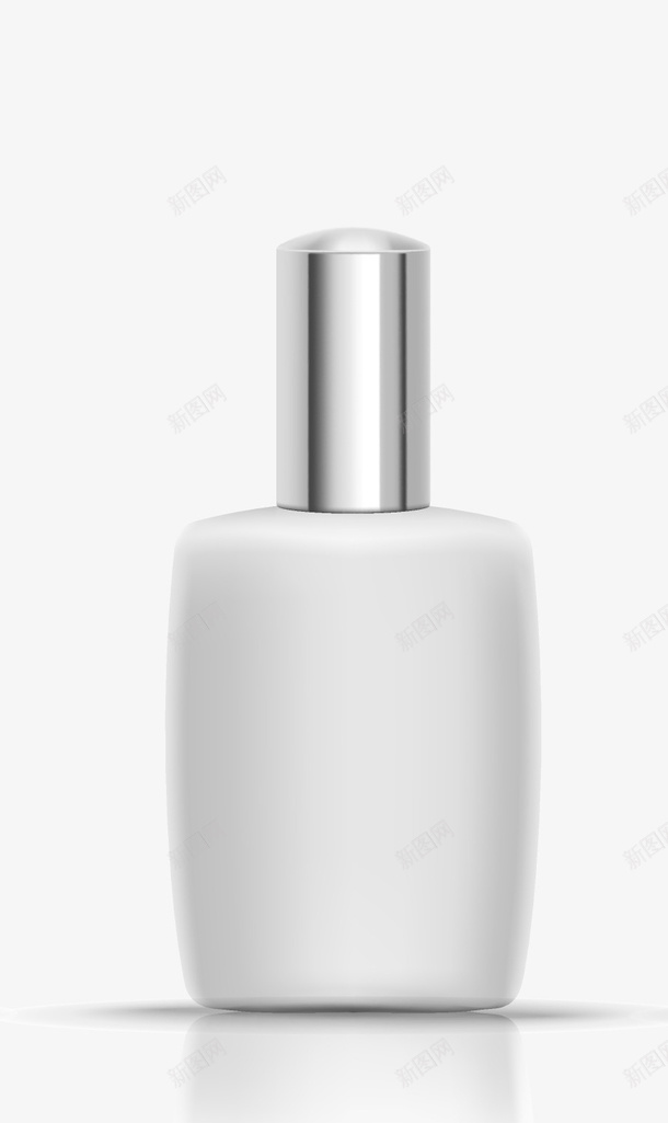 化妆品白色瓶子手绘图png免抠素材_88icon https://88icon.com 包装瓶 化妆品 手绘图 日用品 瓶子 瓶盖 银色盖子