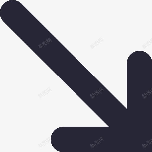 交通指示png免抠素材_88icon https://88icon.com 右下角 右下角箭头 向下 指示 指路 按指定路线 斜箭头 方向 标志 箭头 角标 道路安全 黑色箭头
