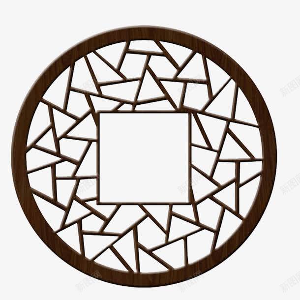 铜钱镂空木雕png免抠素材_88icon https://88icon.com 精致 美观 铜钱 镂空木雕