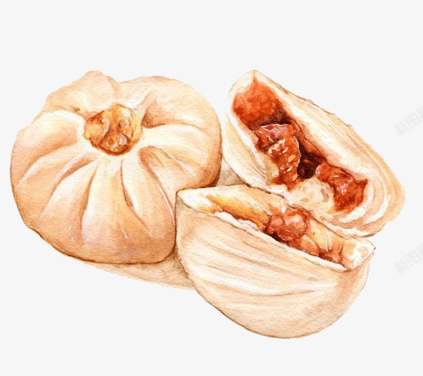 彩铅包子png免抠素材_88icon https://88icon.com 包子 卡通 彩色 彩铅 手绘 水彩 装饰 食物