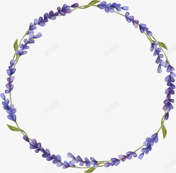 薰衣草png免抠素材_88icon https://88icon.com 小清新 水彩 花环 薰衣草