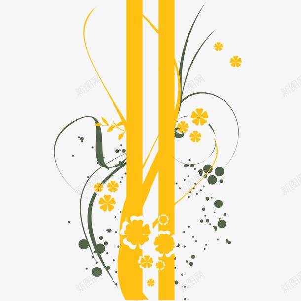 竖线条漂浮彩带png免抠素材_88icon https://88icon.com 竖线条 花边 装饰物 饰品边