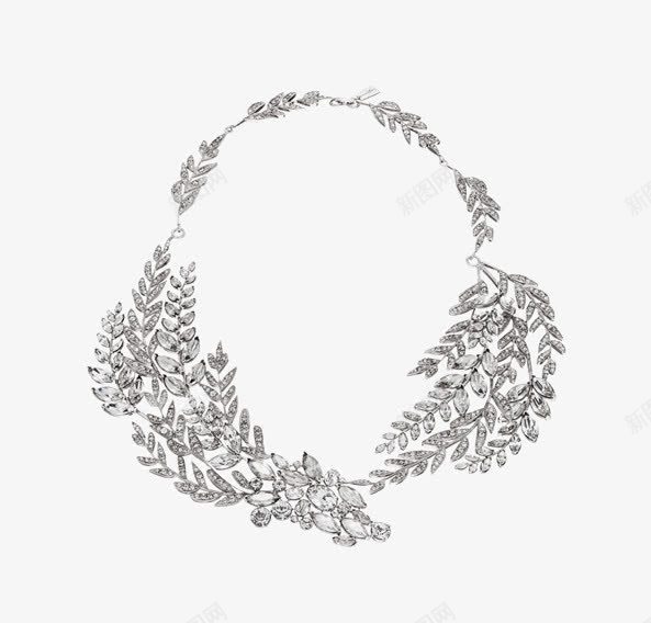一个创意树叶项链png免抠素材_88icon https://88icon.com SWAROVSKI 产品实物 施华洛世奇 水钻 珠宝 项链
