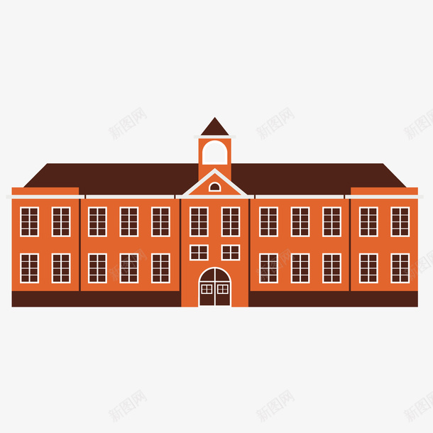 卡通学校的建筑物矢量图ai免抠素材_88icon https://88icon.com 天猫校园季 学习 学校 建筑物 教学楼 教育 矢量图