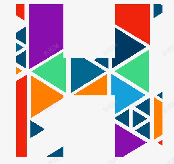 彩色几何图形拼接底纹英文字母Hpng免抠素材_88icon https://88icon.com 26个字母 am 三角图形 几何图形 几何底纹 字母设计 广告字母 彩色字母 色块拼接 艺术字 英文字母H