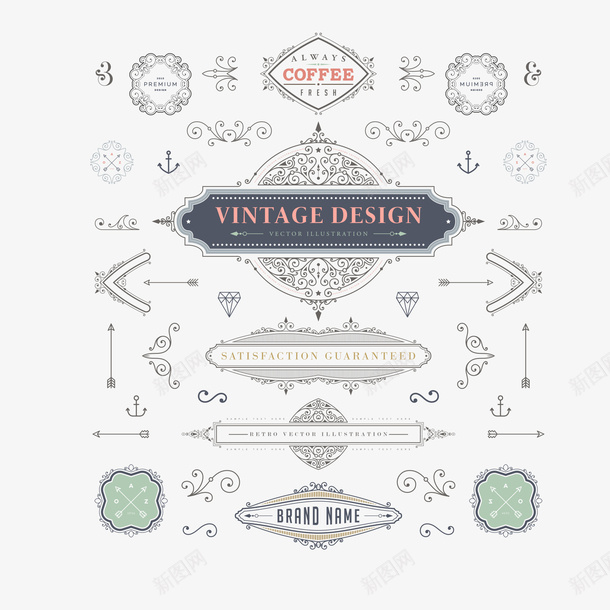 欧式花纹小装饰纹样矢量图eps免抠素材_88icon https://88icon.com 欧式 花纹 装饰 矢量图