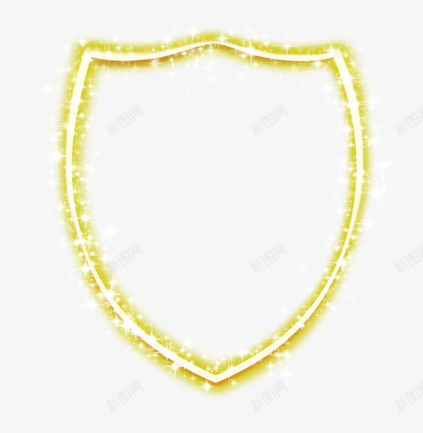 手绘金色盾牌png免抠素材_88icon https://88icon.com 保护 手绘 金色盾牌