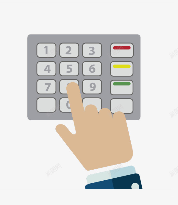 输入密码png免抠素材_88icon https://88icon.com 创意设计 加密保护 密码输入器 按钮 操作台 数字