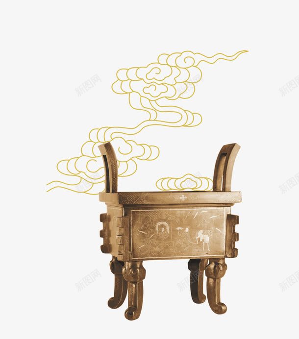 一言九鼎图案png免抠素材_88icon https://88icon.com 一言九鼎图案 中国风图案 祥云背景图案