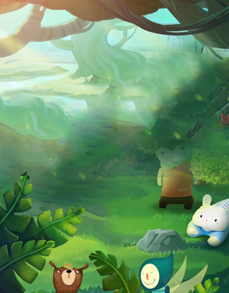 彩色手绘绿色梦幻森林树林风景背景psd设计背景_88icon https://88icon.com 彩色 手绘 树林 梦幻 森林 素材 绿色 背景 风景