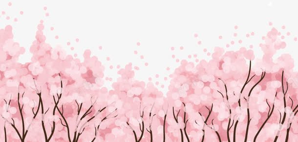 绚烂粉色樱花海png免抠素材_88icon https://88icon.com 樱花 粉色 绚烂 花海