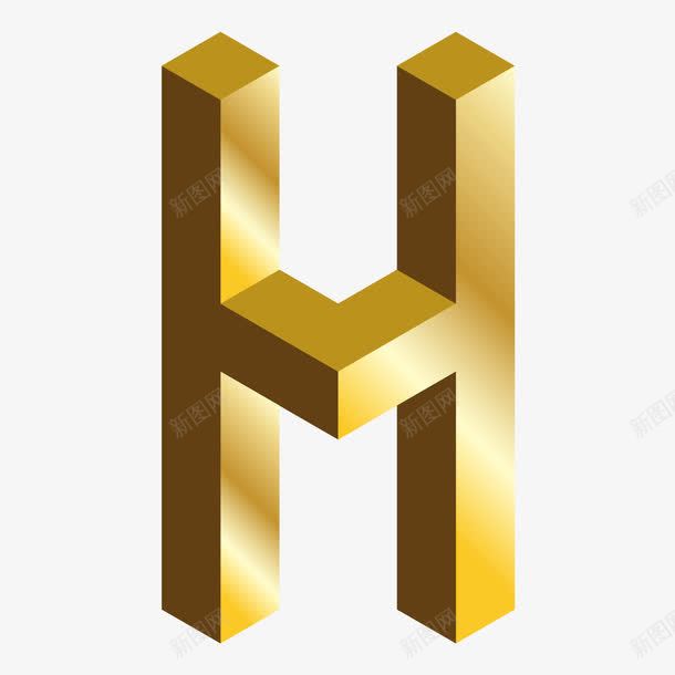 金色c4d英文字母H立体艺术字png免抠素材_88icon https://88icon.com 3D立体效果 c4d立体艺术字 三维立体字母 广告字体 海报字体 立体字母 立体方块字母 艺术字 英文字母H 金色C4D立体字母