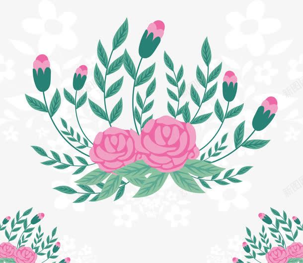 浪漫粉色杜鹃花png免抠素材_88icon https://88icon.com 春天气息 春意盎然 杜鹃花 生机勃勃 矢量素材