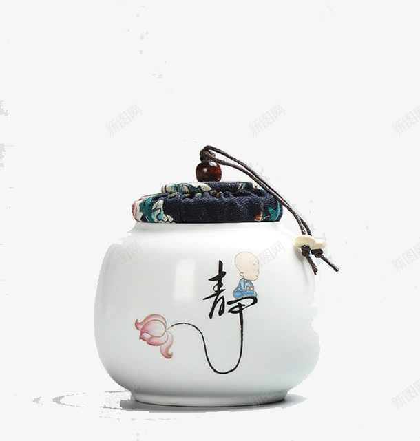 带静字茶壶白色一个png免抠素材_88icon https://88icon.com 产品实物 白色茶壶 茶具 静 静字