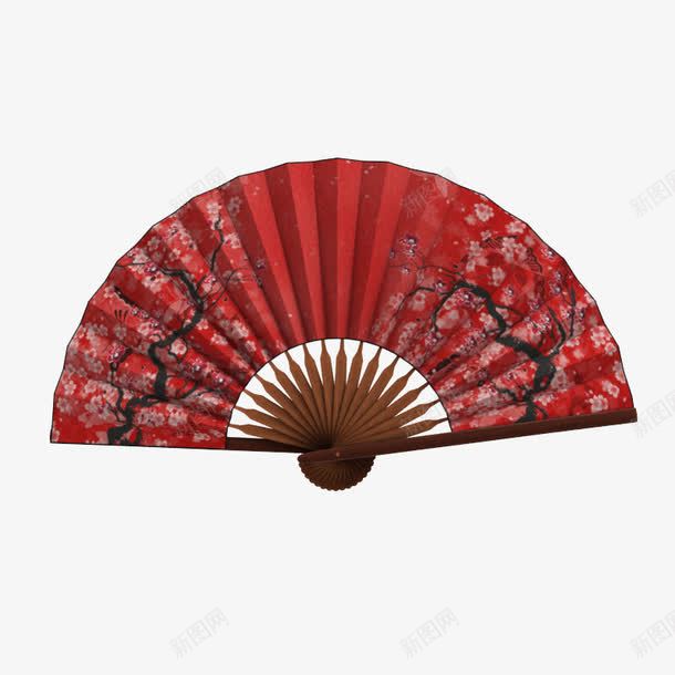 红色梅花日本折扇png免抠素材_88icon https://88icon.com 卡通樱花红色扇子 扇子 折扇 梅花 米色 米色扇子 红色梅花日本折扇