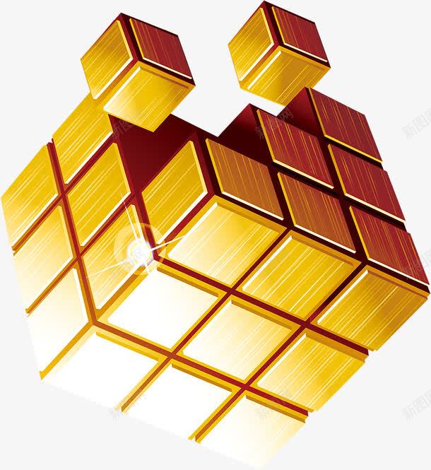 黄金魔方欧式花纹png免抠素材_88icon https://88icon.com 含金量 欧式 花纹 魔方 黄金