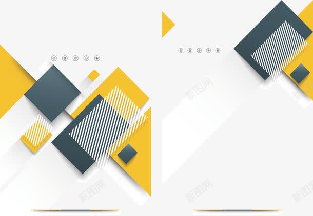 黄色叠加几何封面png免抠素材_88icon https://88icon.com 几何封面 叠加封面 商务手册 手册封面 矢量png 黄色几何图形