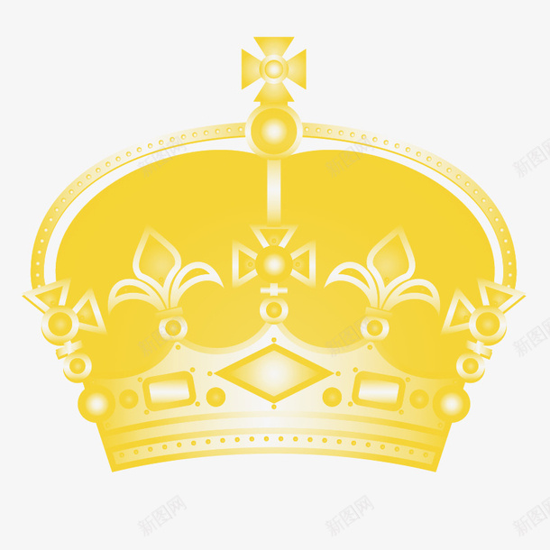 高端皇冠黄色png免抠素材_88icon https://88icon.com 女王 气质 皇冠 贵族