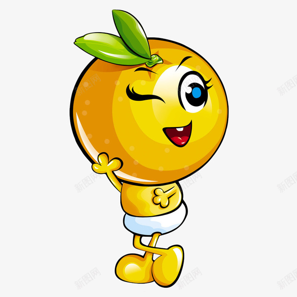 卡通眨眼的香橙png免抠素材_88icon https://88icon.com 卡通 可爱 形象 插画 桔子 橘子 橙子 水果 眨眼 设计 香橙 香橙卡通