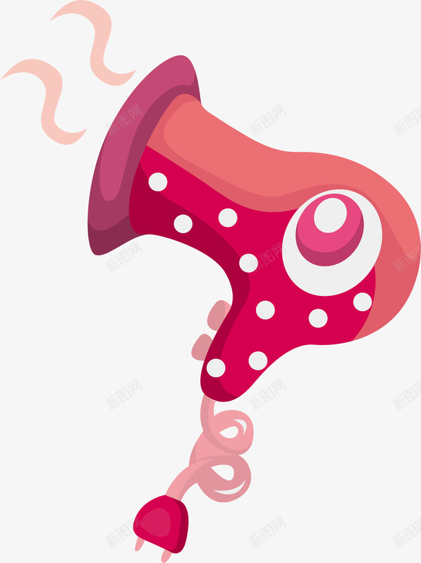 红色吹风机矢量图ai免抠素材_88icon https://88icon.com 卡通 吹风机 精选商品 精选商品品质保证 精选商品超值换购 红色 矢量图