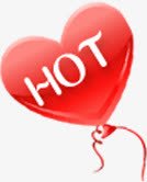 红色通心hot促销标签png免抠素材_88icon https://88icon.com hot 促销 标签 红色