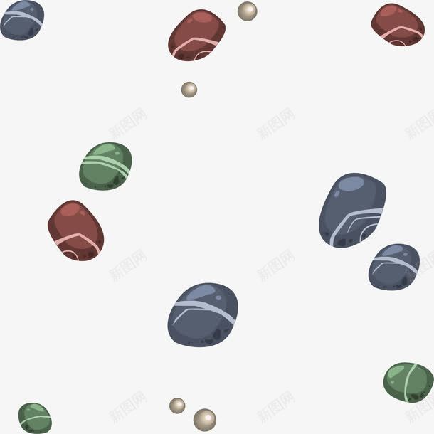 多彩简约石头png免抠素材_88icon https://88icon.com 卡通 多彩 清新 石块 石头 简约 背景 边框纹理