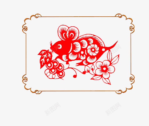 鼠年剪纸窗花年味梅花3png免抠素材_88icon https://88icon.com 剪纸 年味 新图网 梅花 窗花 鼠年