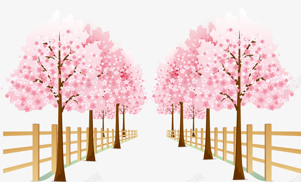 春天浪漫樱花场景矢量图ai免抠素材_88icon https://88icon.com 春天 春天桃花 桃花 桃花粉色 梅花桃花 浪漫樱花 浪漫花朵 粉红色 粉色桃花画 花朵 矢量图