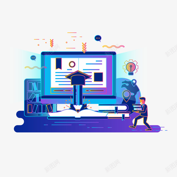 光感效果教育在线培训矢量图ai免抠素材_88icon https://88icon.com 在线培训 在线教育 培训 培训教育 效果 教育 教育培训 矢量图 运营培训