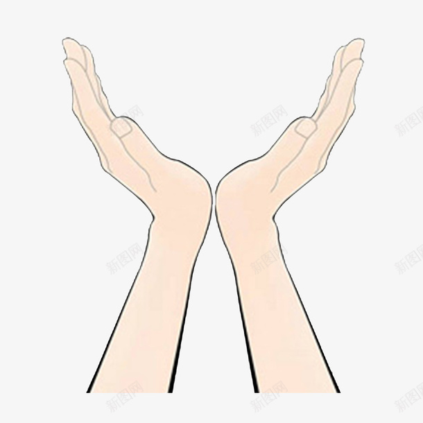 卡通摊开来的双手PSD分层png免抠素材_88icon https://88icon.com 中指 伸开手掌 张开手掌 手张开 指头 摊开手 鄙视 食指
