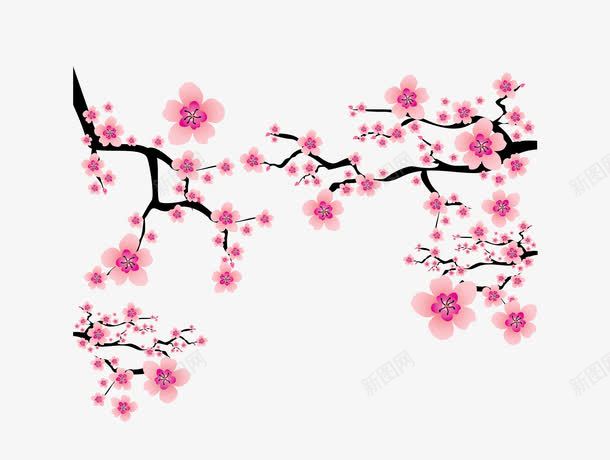 粉色日本元素樱花枝头装扮png免抠素材_88icon https://88icon.com 日本元素 枝头装扮 樱花 矢量樱花枝 粉色樱花枝