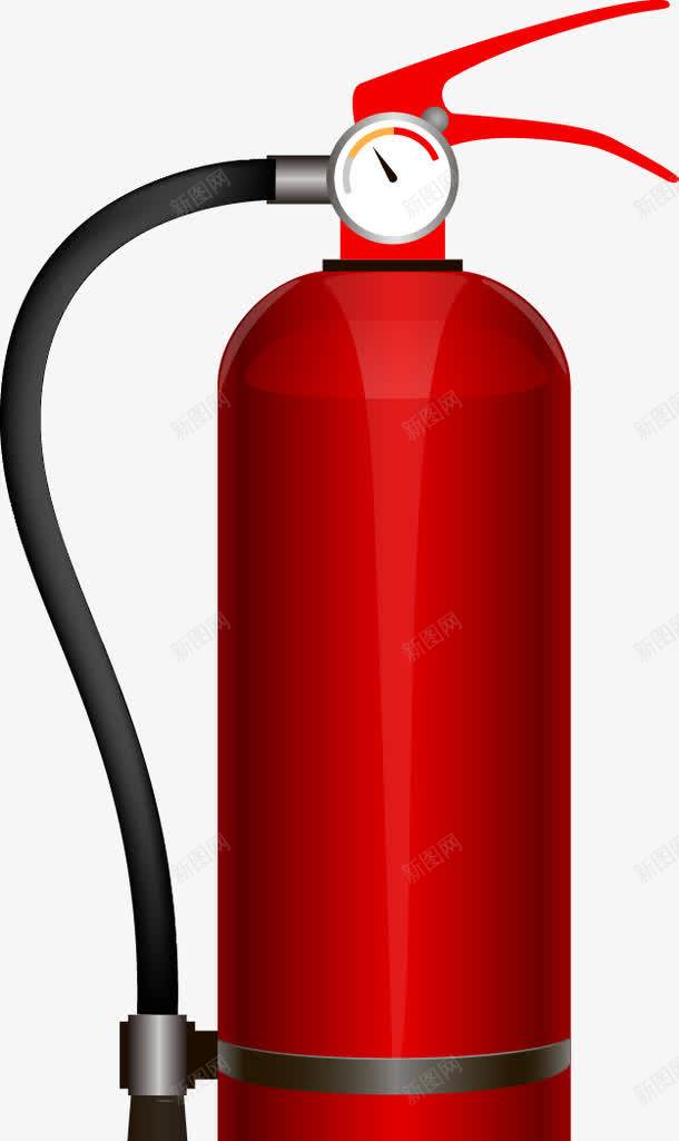 手绘红色灭火器矢量图ai免抠素材_88icon https://88icon.com 写实 手绘 消费矢量图标 消防器材 灭火器 矢量图 红色