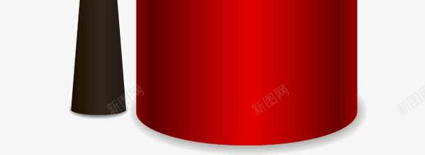 手绘红色灭火器矢量图ai免抠素材_88icon https://88icon.com 写实 手绘 消费矢量图标 消防器材 灭火器 矢量图 红色