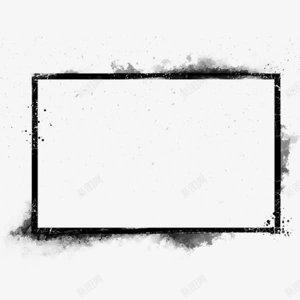 方形边框png免抠素材_88icon https://88icon.com 机械 机械边框 水墨 简约 黑色