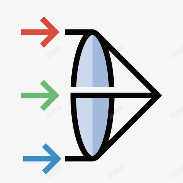 镜片折射png免抠素材_88icon https://88icon.com 光源 反光 折射 科技 箭头 线稿 聚光 镜片