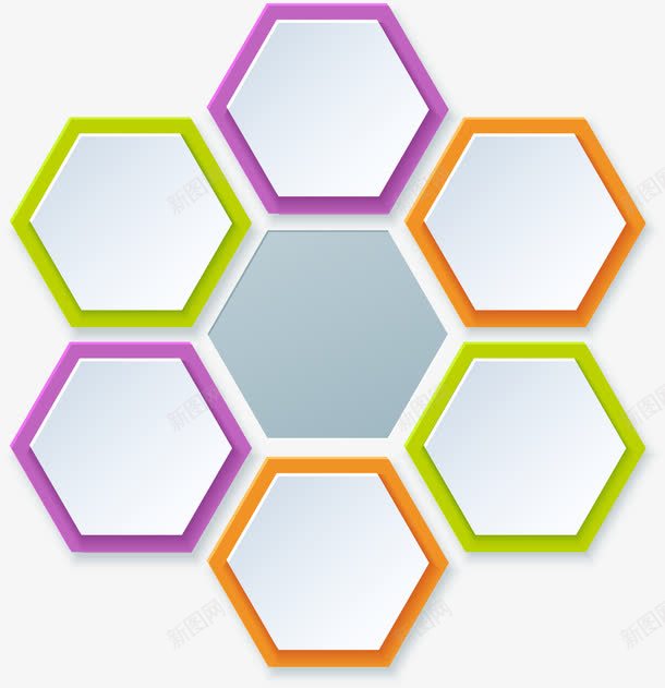 手绘多彩六边形png免抠素材_88icon https://88icon.com 六边形 多彩 小清新 手绘 描边 简约 蜂窝状